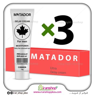 پک سه عددی کرم تاخیری و افزایش حجم ماتادور MATADOR وزن 15 گرمی