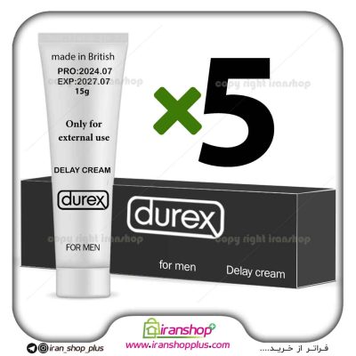 پک پنج عددی کرم سه کاره تاخیری ، حجم دهنده و ایجاد نعوظ دورکس ا Durex